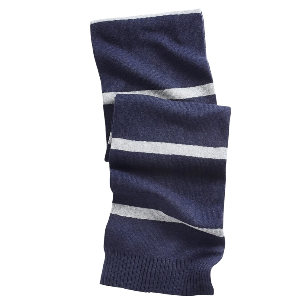NWT Alfani Men's Solid Tipped Scarf Navy & Grey Size Regular